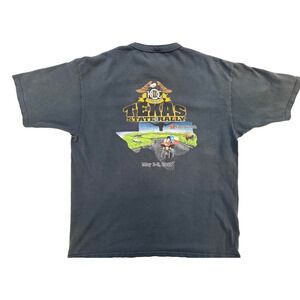 VINTAGE‎ Y2K Harley Davidson Mens XL Owners Group TX State Rally Blk Henley 2001